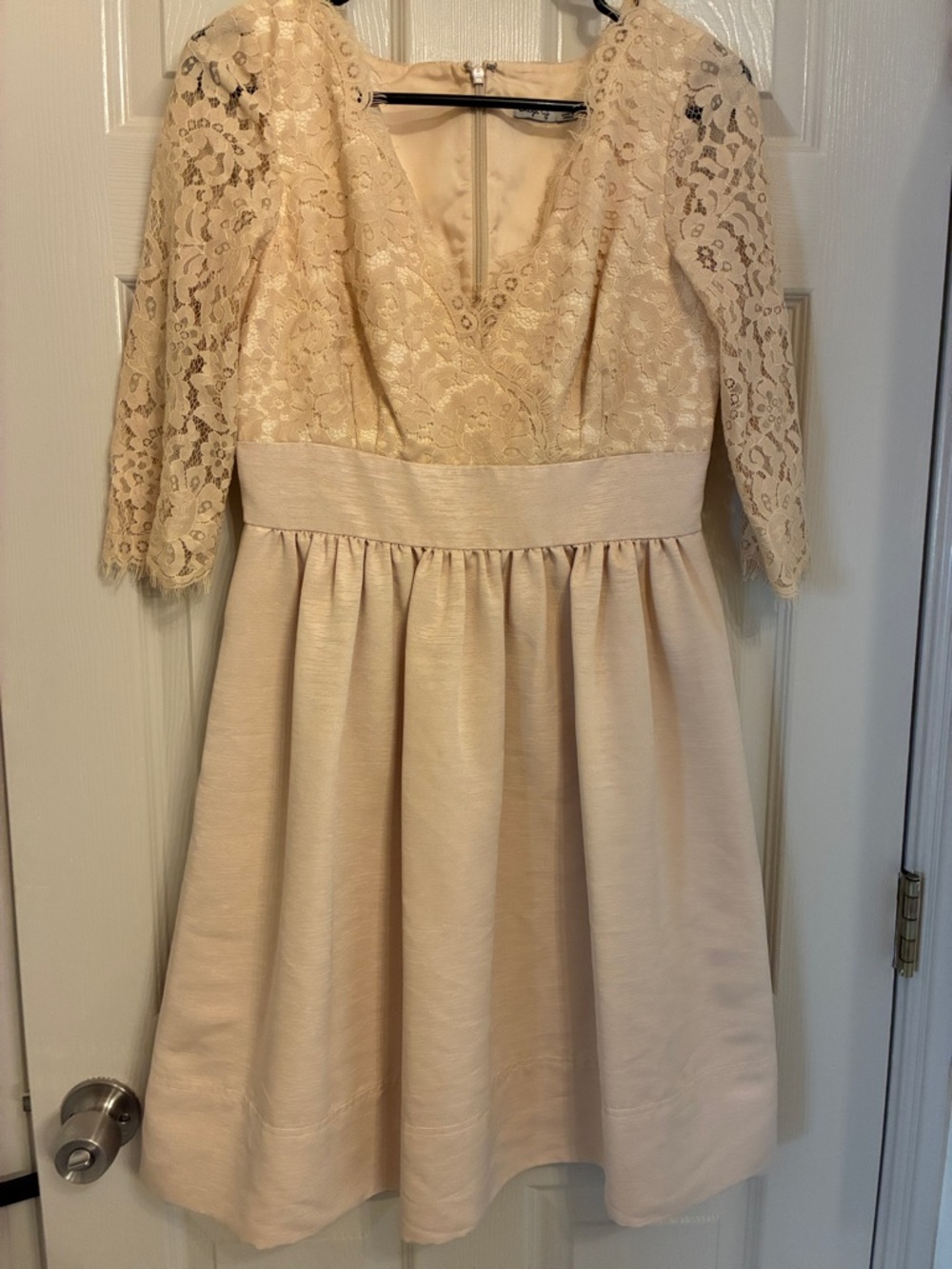 Eliza‎ J Soft Peach Lace Dress